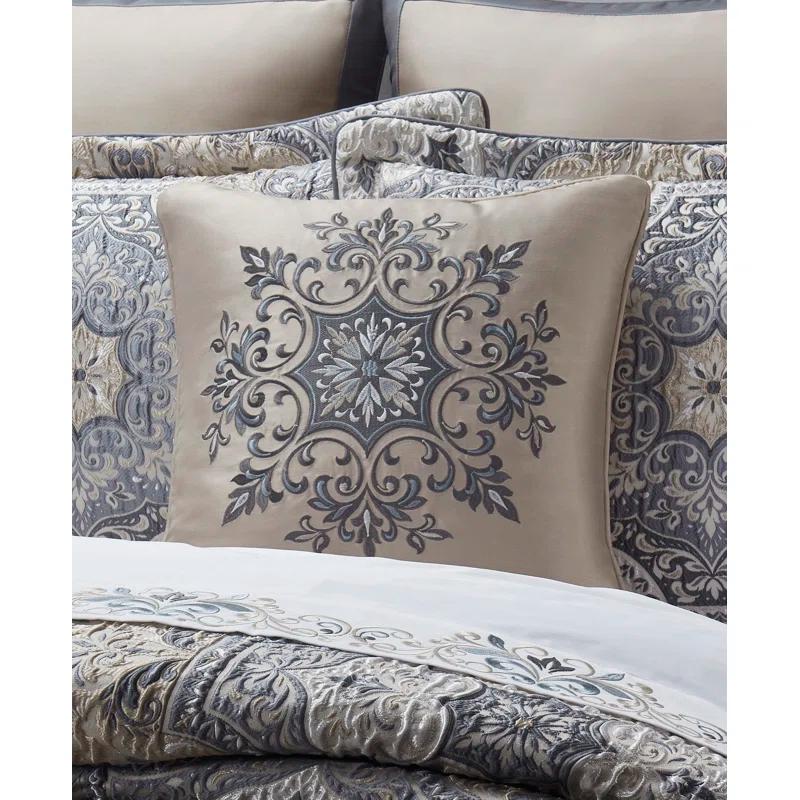 Five Queens Court Leonard 18" Square Decorative Throw Pillow