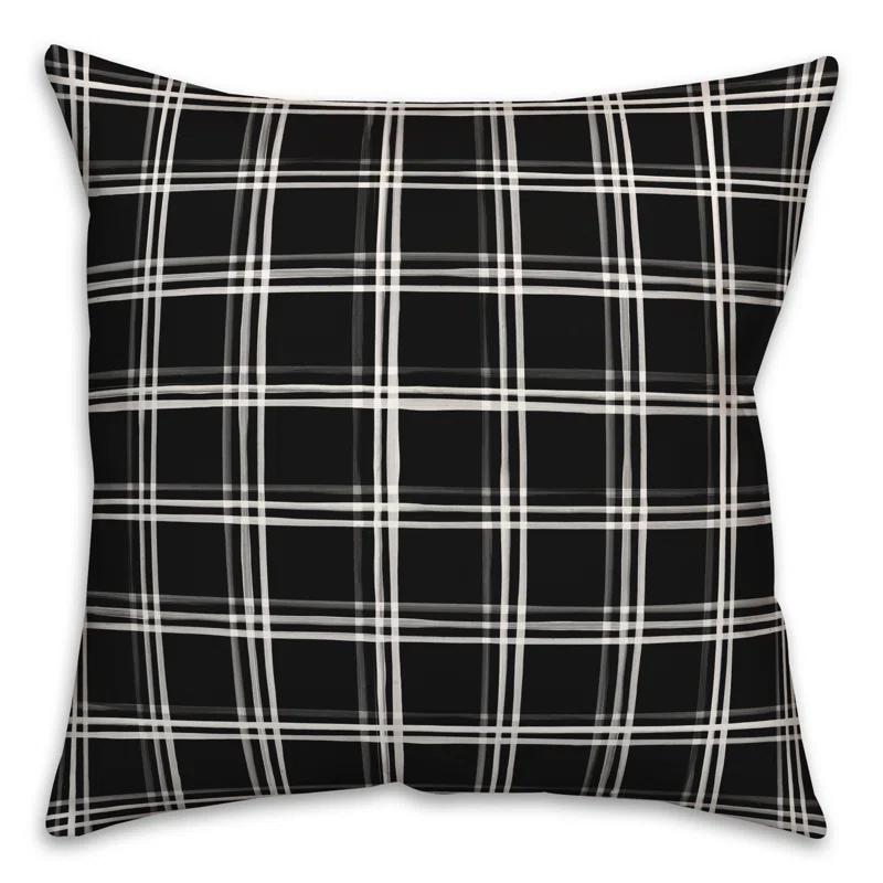 Designs Direct Creative Group Plaid Indoor/Outdoor Reversible Throw Pillow