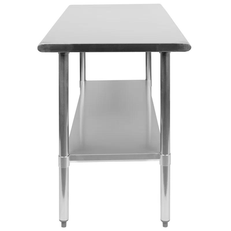 Flash Furniture Woodford NSF Certified Stainless Steel Prep and Work Table with Undershelf