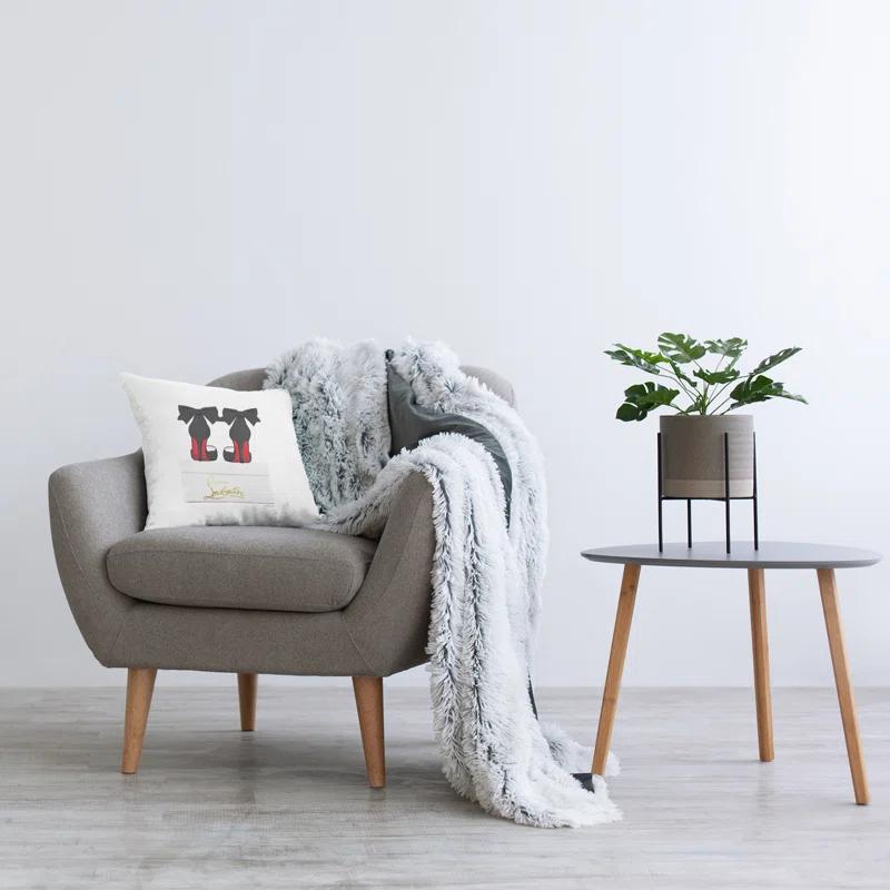 Stupell Industries Stupell Industries Designer Bow Heels Shoes Fashionable Glam Detail Printed Throw Pillow by Amanda Greenwood