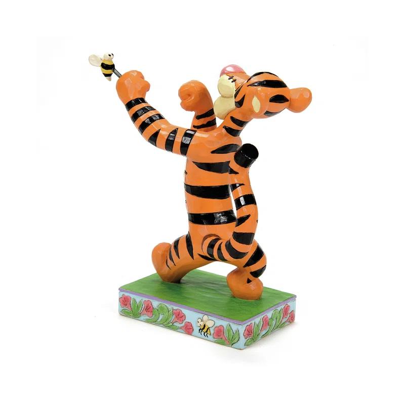 Jim Shore Disney Traditions Jim Shore Winnie the Pooh Tigger Fighting Bee Figurine 5.5in H