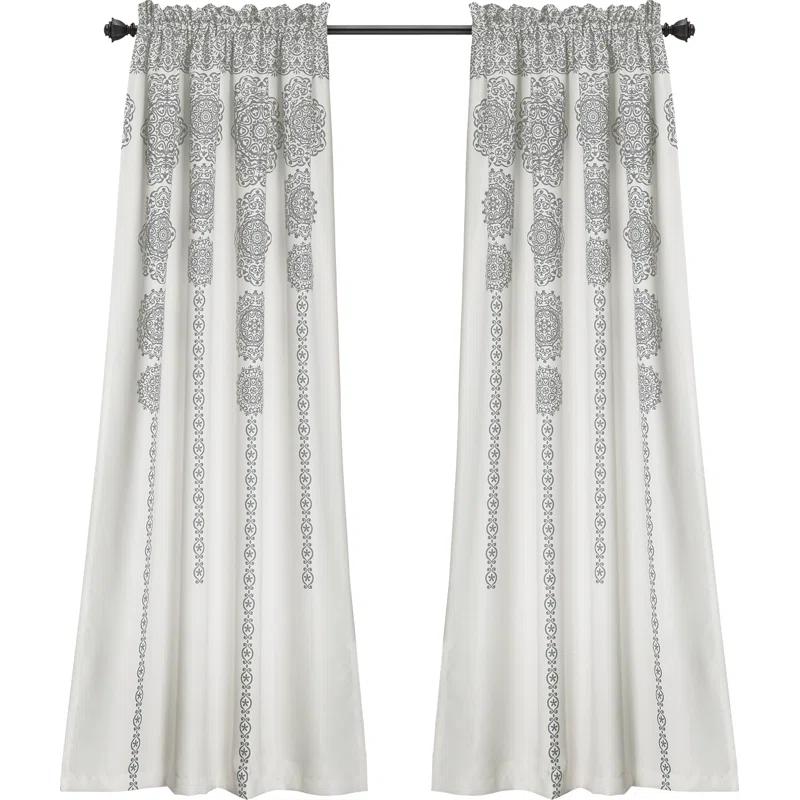 Lush Decor Synthetic Semi Sheer Sliding Panel Pair (Set of 2)