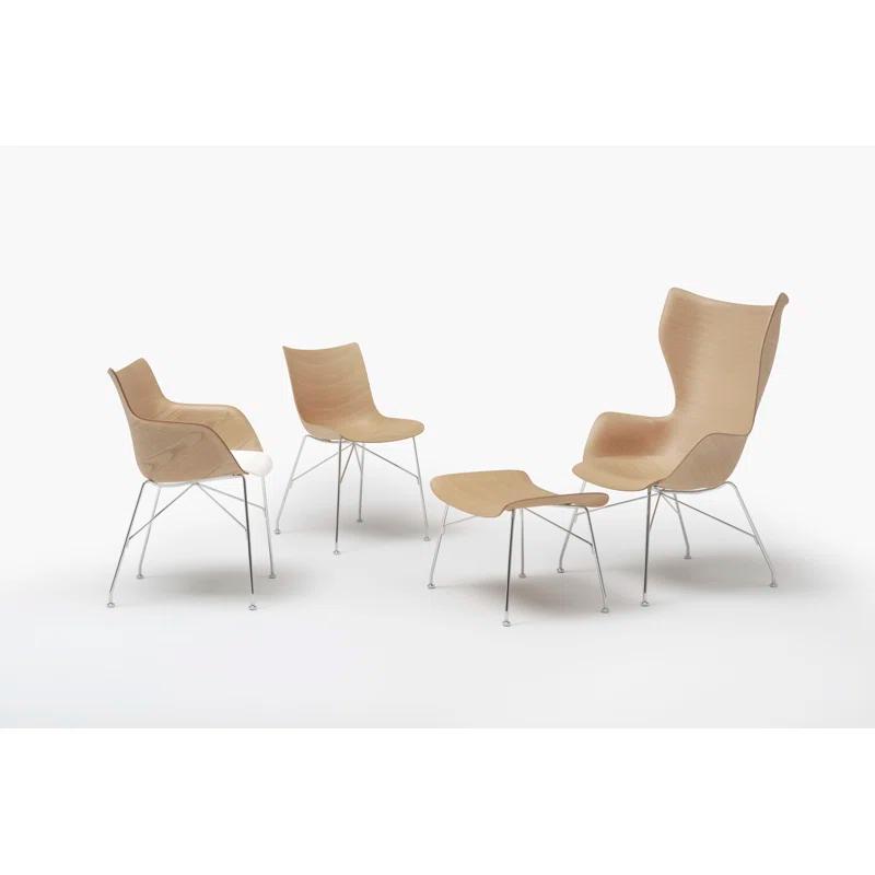 Kartell P/Wood 17.13'' H Side Chair