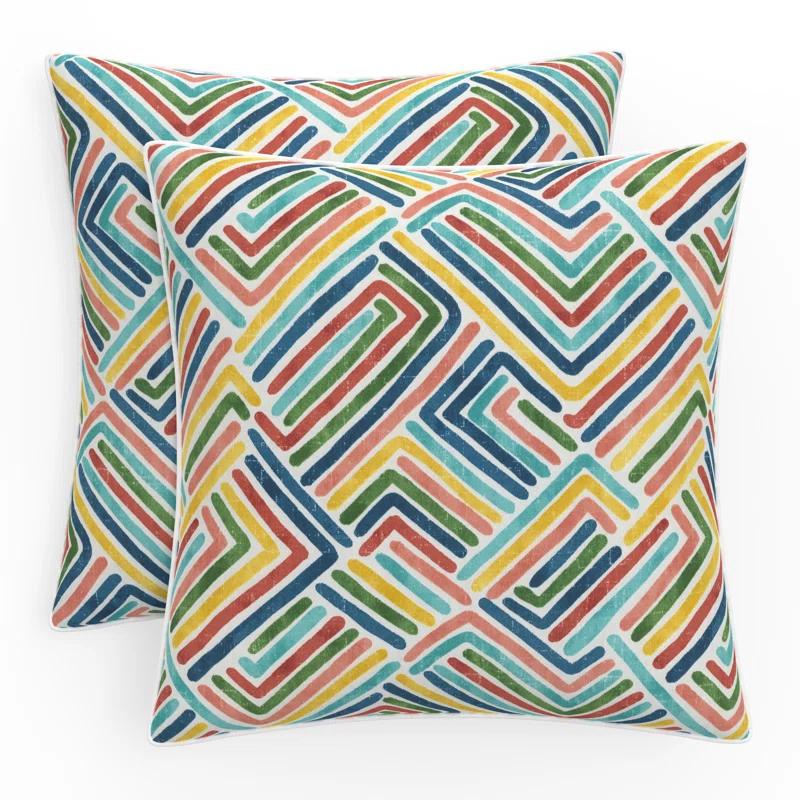Pillow Perfect Pillow Perfect Geometric Indoor/Outdoor Accent Throw Pillow