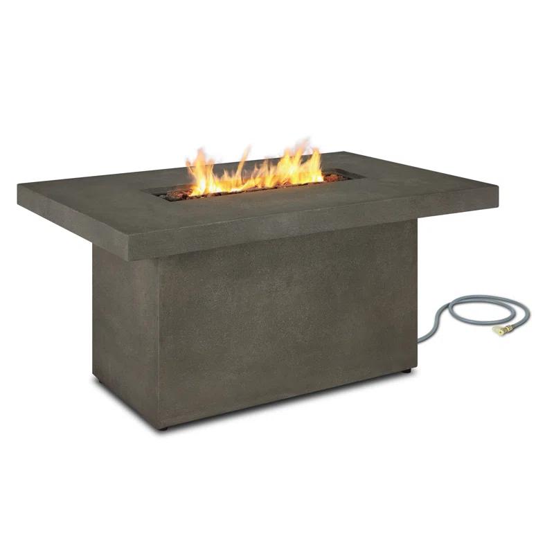 Ventura Rectangle Chat Height Gas Fire Table by Real Flame