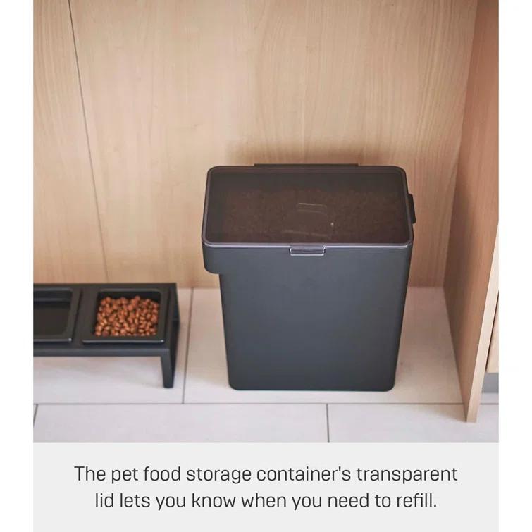 Yamazaki Home Airtight Pet Food Extra Large Storage Container With Transparent Lid, 6.6 gallons