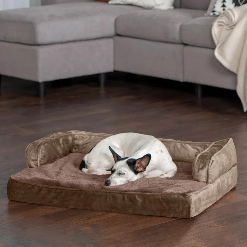 Plush & Velvet Comfy Couch Sofa-Style Pet Bed