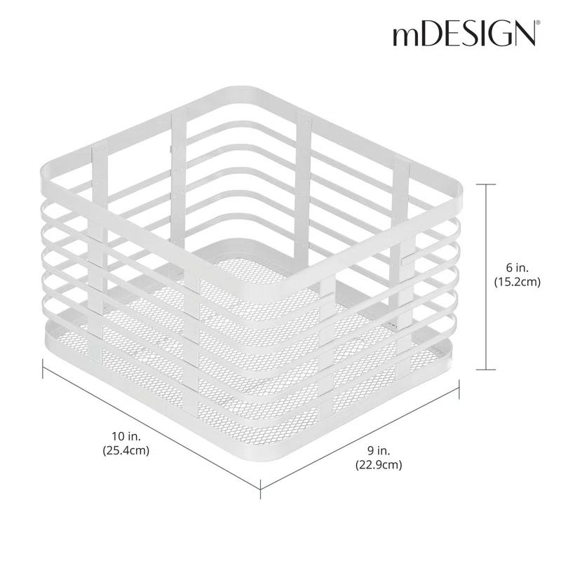 mDesign mDesign Small Metal Wire Organizer Basket for Kitchen