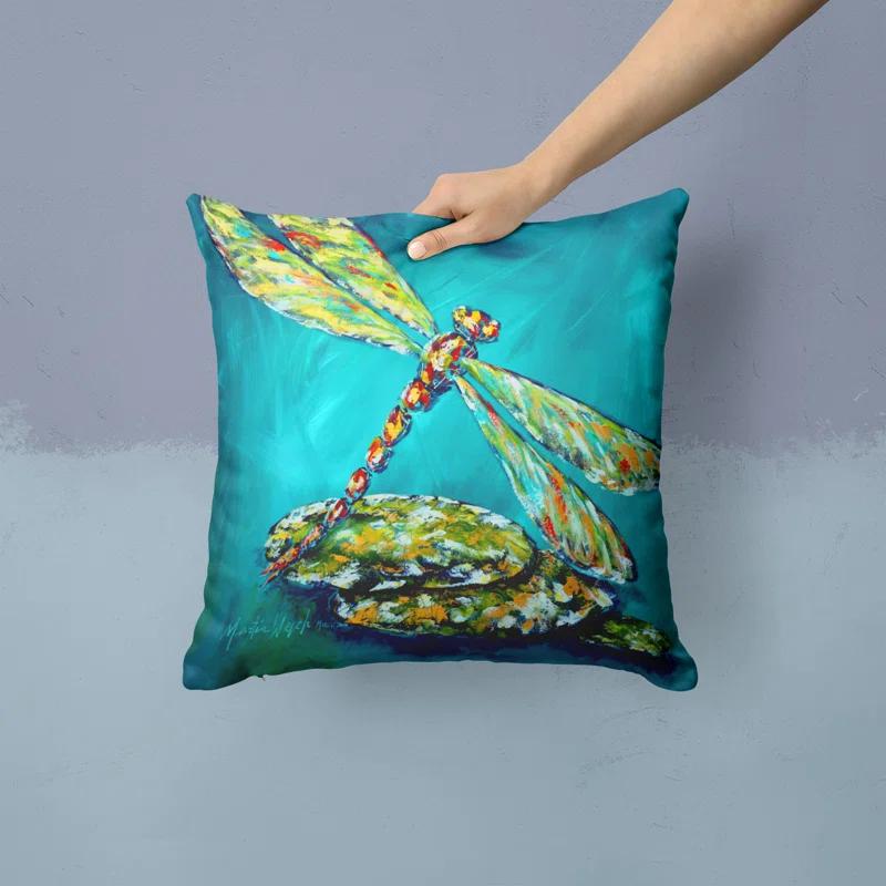 Caroline's Treasures Dragonfly Indoor/Outdoor Reversible Throw Pillow