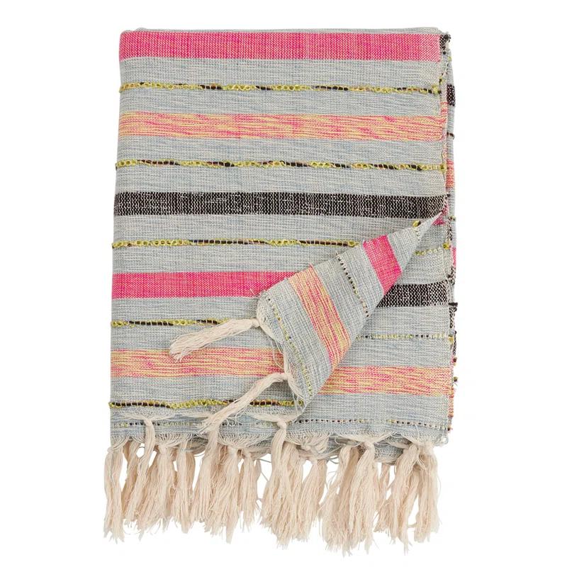Saro Sevan Collection Hand Woven Throw Blanket