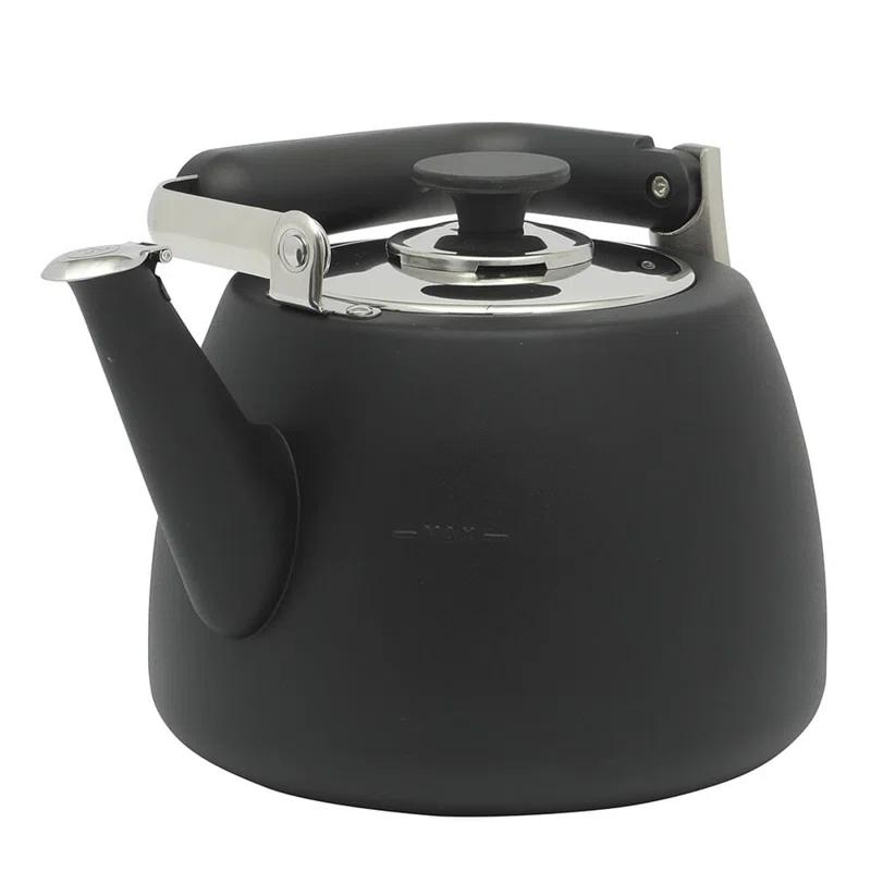 Sur La Table Kitchen Essentials Sur La Table Kitchen Essential Large 2 QT Heavy Gauge Stainless Steel Whistling Tea Kettle