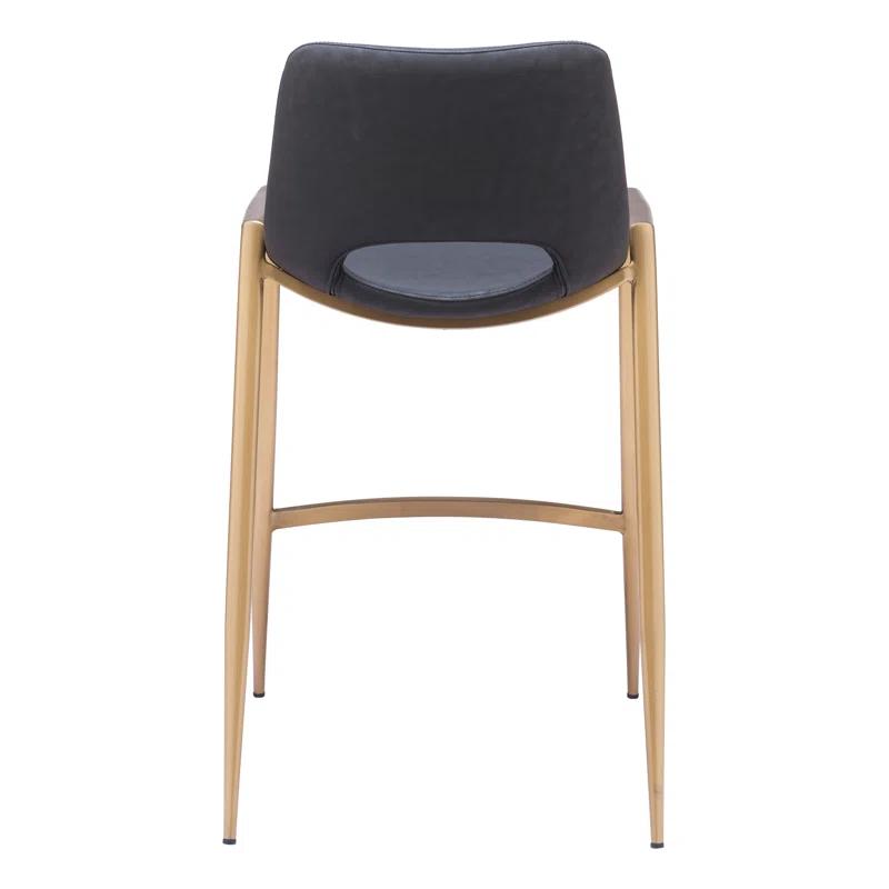 Zuo Hospitality Desi Black Upholstered Counter Stool (Set of 2)
