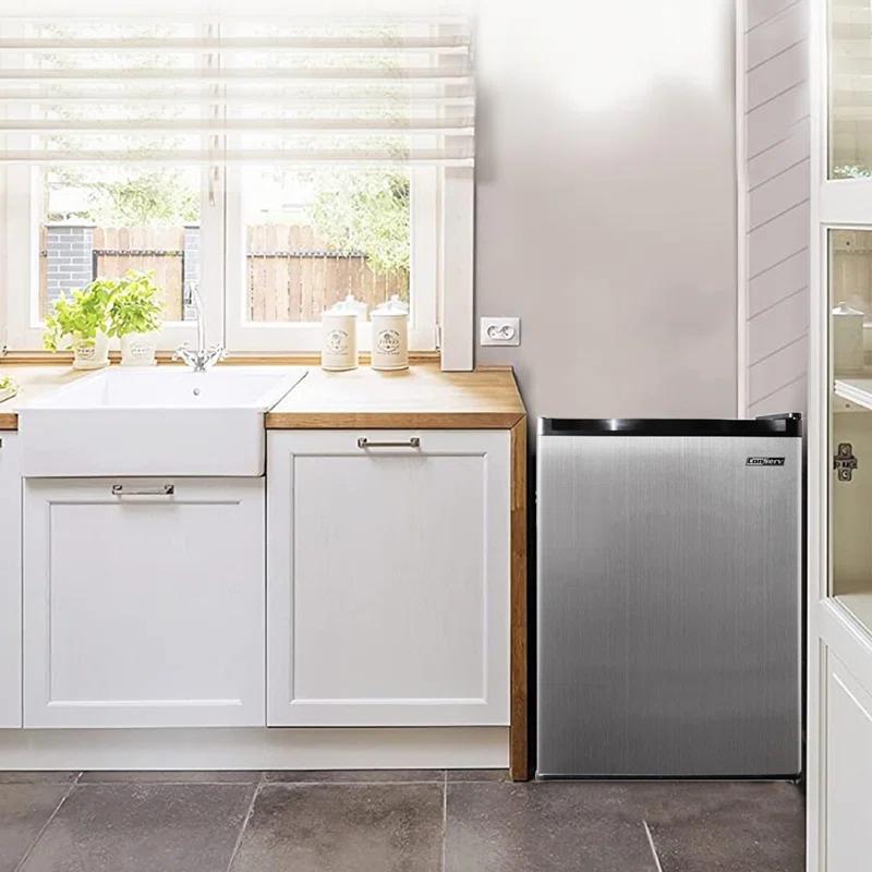 Equator Advanced Appliances Conserv 20in STAINLESS Compact Refrigerator 4.5cF Reversible Door 110V