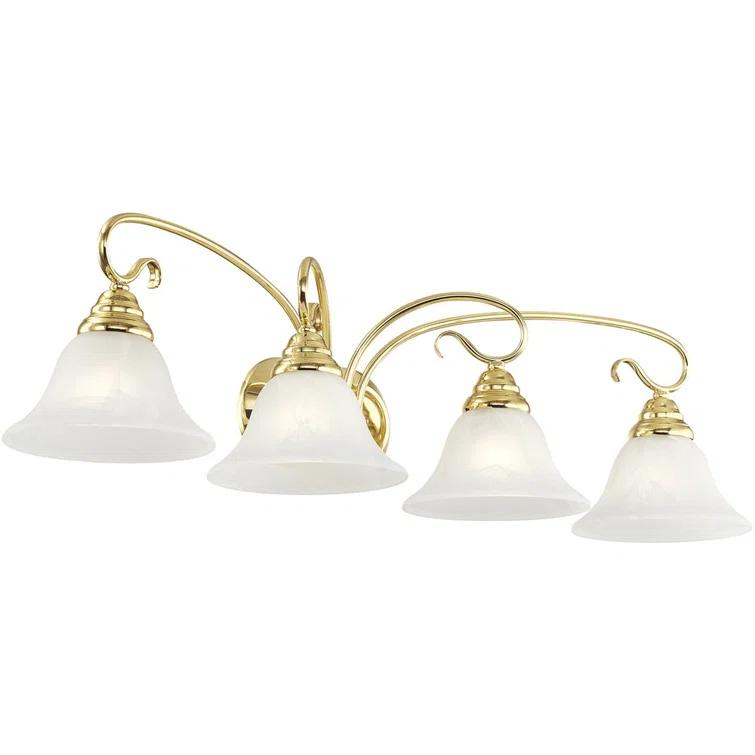 Livex Lighting Coronado 4 - Light Vanity in  Polished Brass