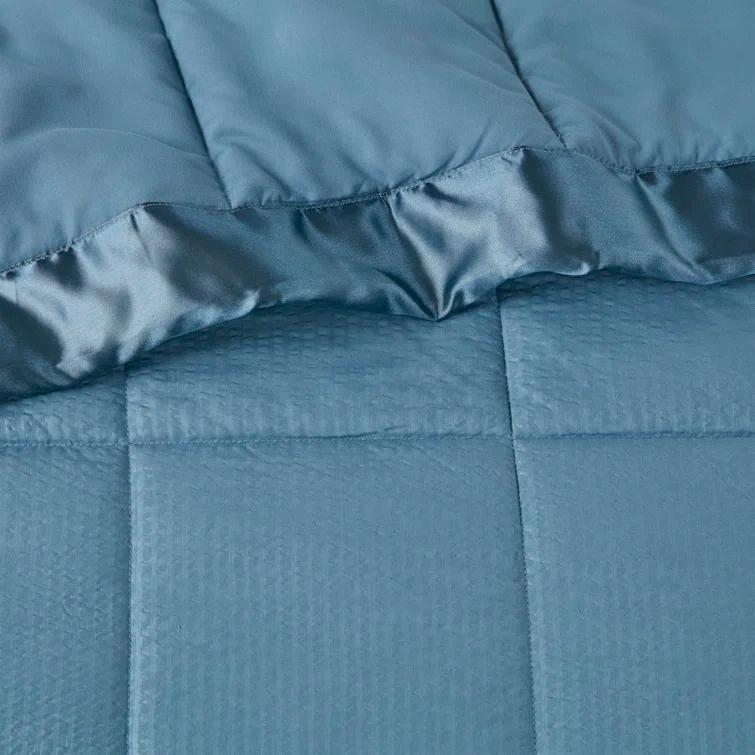 Madison Park Cambria Oversized Down Alternative Blanket with Satin Trim