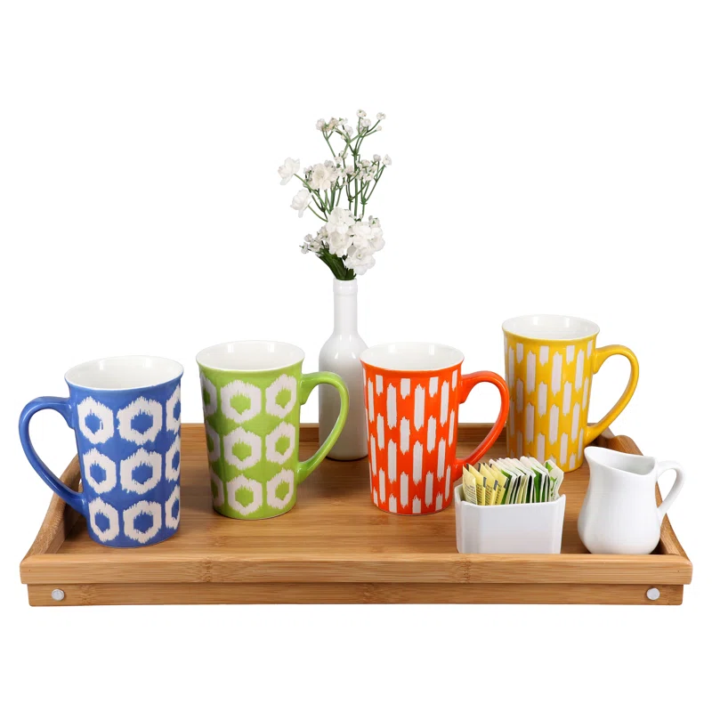 BIA Cordon Bleu BIA Cordon Bleu Set of 4 Assorted 16 oz Ikat Mugs