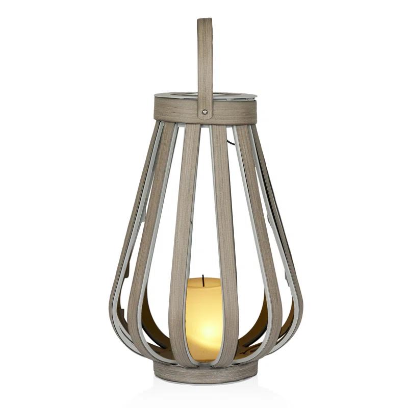 Alpine Solar Decorative Plastic Lantern w/ LED Light