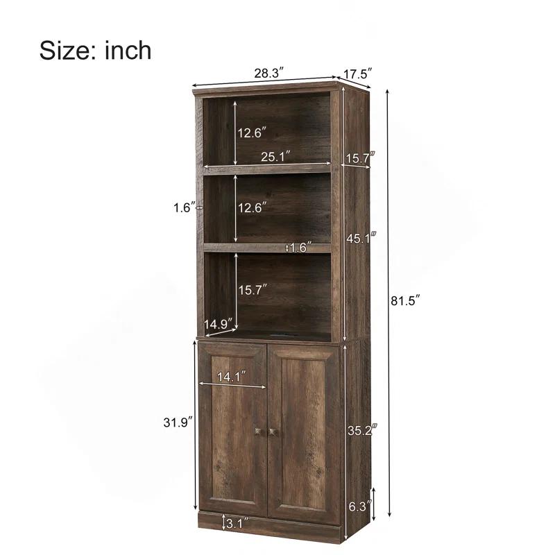 House On Tree Half Self-Close and Open Murphy Bed with 1 Side Cabinet Storage Shelf