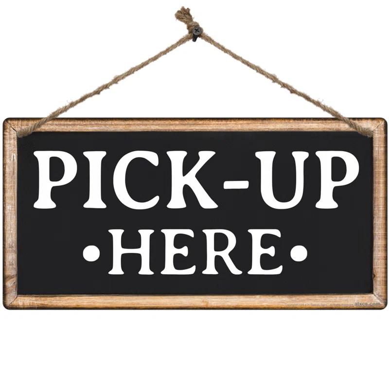2 Piece Order Here and Pick up Here Sign Set