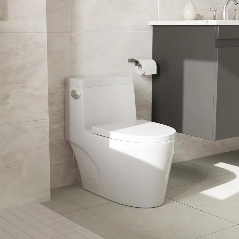 1.28 GPF Elongated Comfort Height One-Piece Toilet with Seat Included