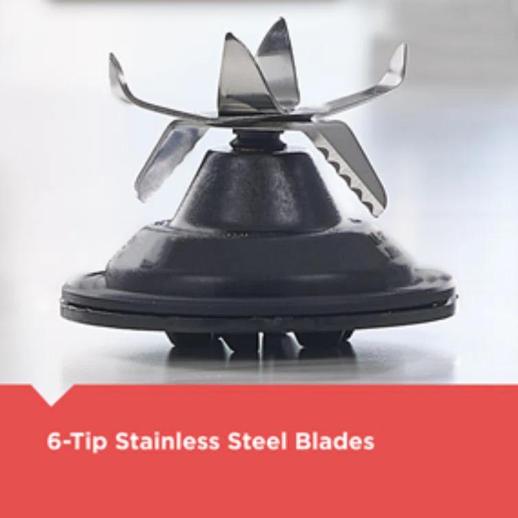 PowerXL BLACK+DECKER Ice Crush Blender With 56 Ounce (7 Cup) Perfectpour Plastic Jar, Powerful 6-Tip Stainless Steel Blade, 8-Speeds Plus Pulse, 750 Peak Watts Of Power