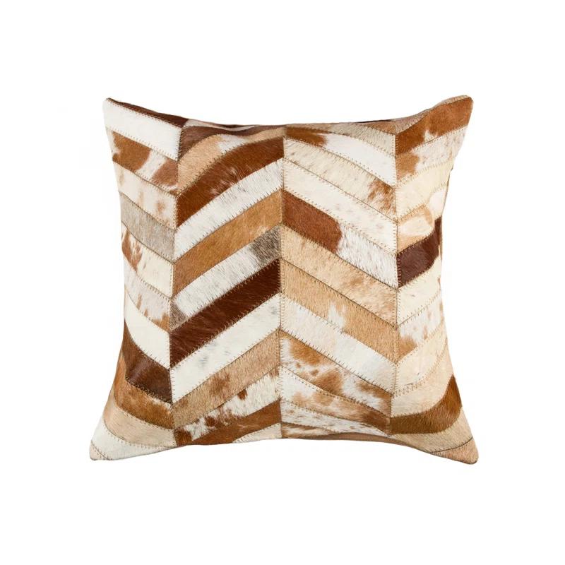 eRug Outlet Torino Leather/Suede Throw Square Pillow Cover & Insert
