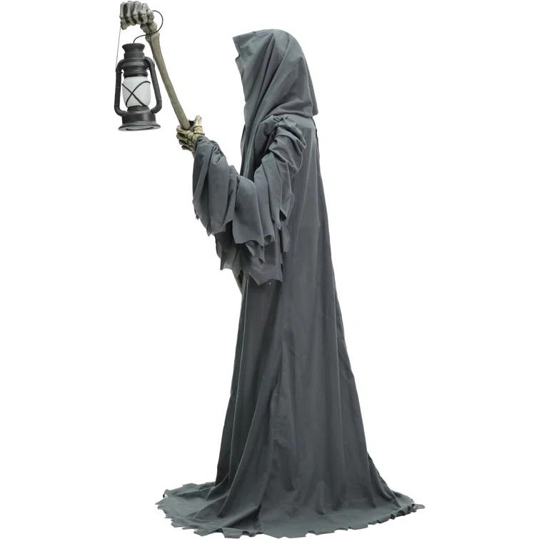Haunted Hill Farm 6-Ft. Tall Motion-Activated Ghostly Guide Premium Talking Halloween Animatronic & Reviews | Wayfair