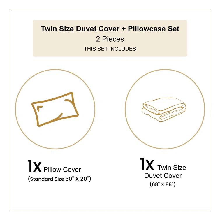 Ambesonne Plant Duvet Cover Set, Cactus and Suculent Print, Twin, Green Yellow | Wayfair