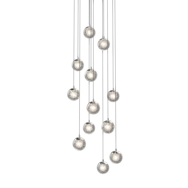 SONNEMAN Champagne Bubbles - Light Polished Chrome Cluster Pendant