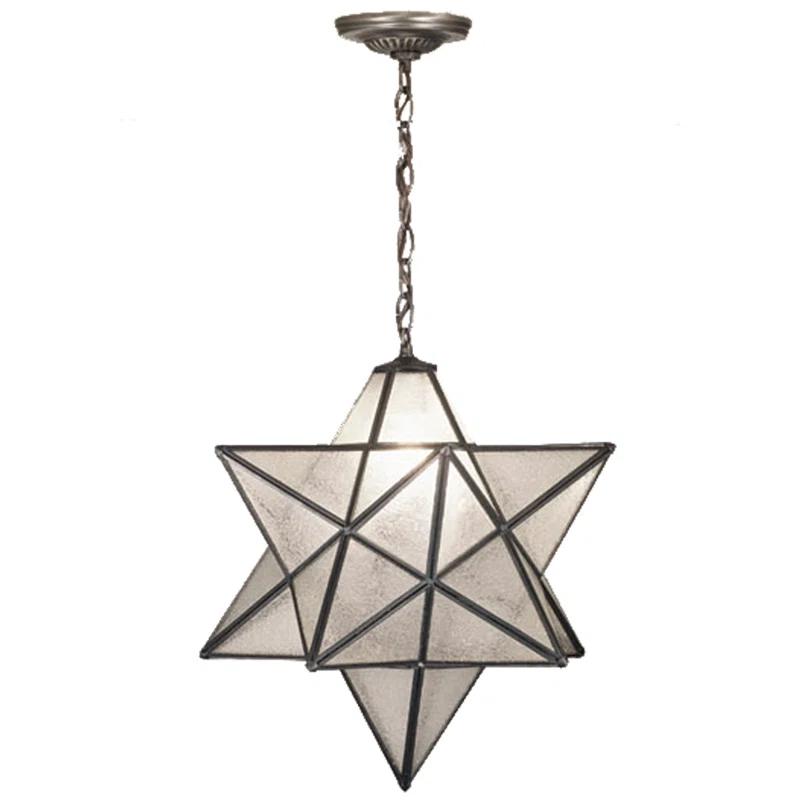 Meyda Lighting Meyda Tiffany & Stained Glass 1 - Light Antique Brass Single Pendant