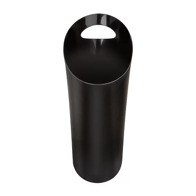 Slim Black Plastic Office Waste Basket with Handle