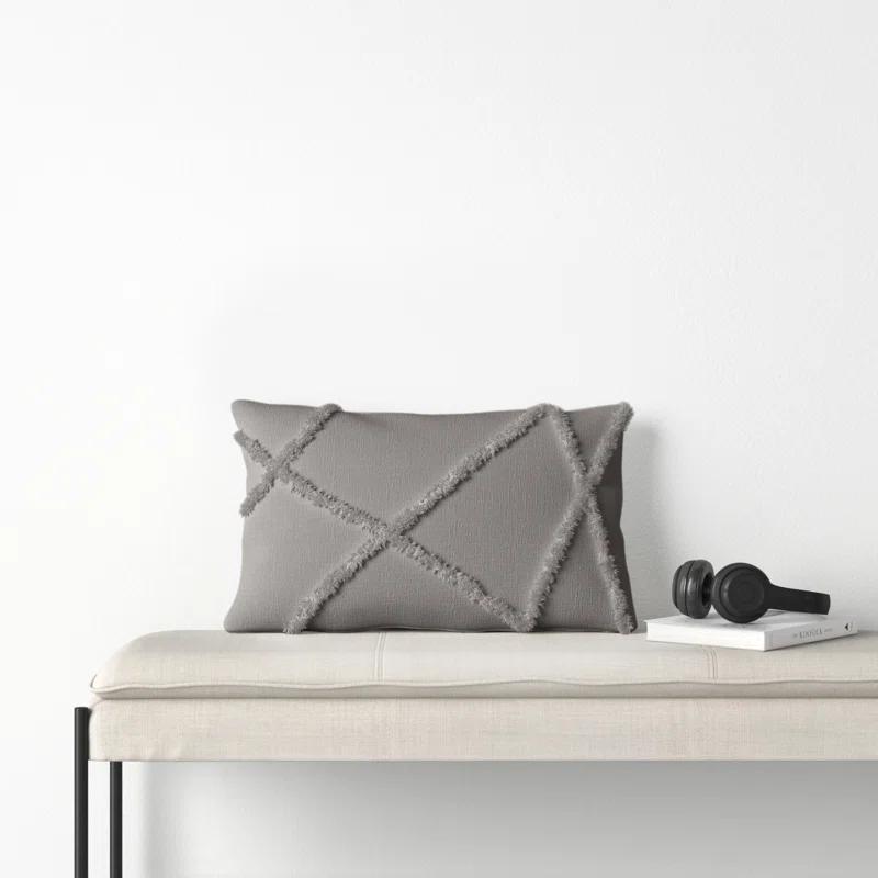 George Oliver Britney Ruffled Cotton Throw Pillow