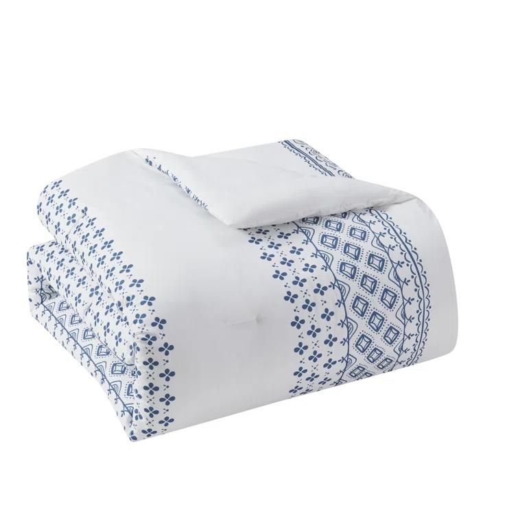 VCNY Denim 3-Piece Geometric Stripe Comforter Set