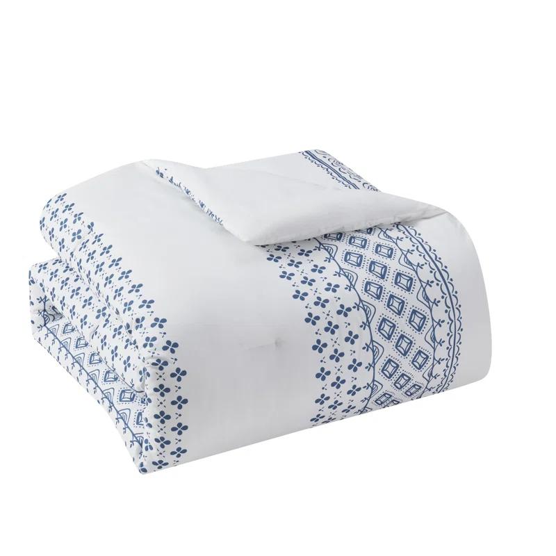 VCNY Denim 3-Piece Geometric Stripe Comforter Set
