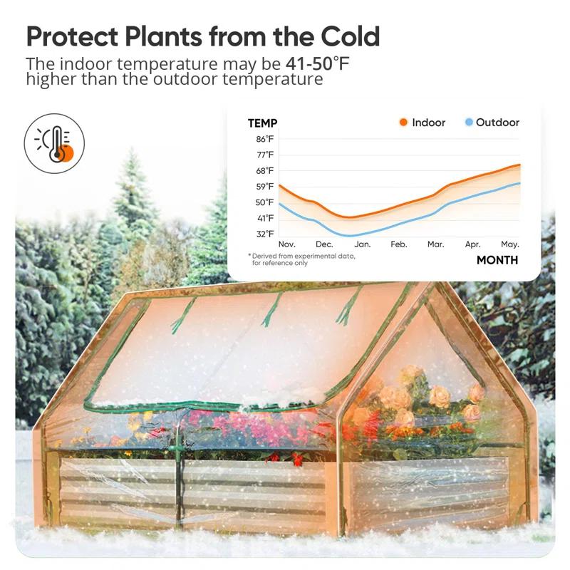 UNIVERSAL WINDOW SOLUTIONS Walk-In Tunnel Greenhouse, Garden Green House With Roll-Up Door And Windows, PE Cover, Plant Growing House For Patio Backyard Garden