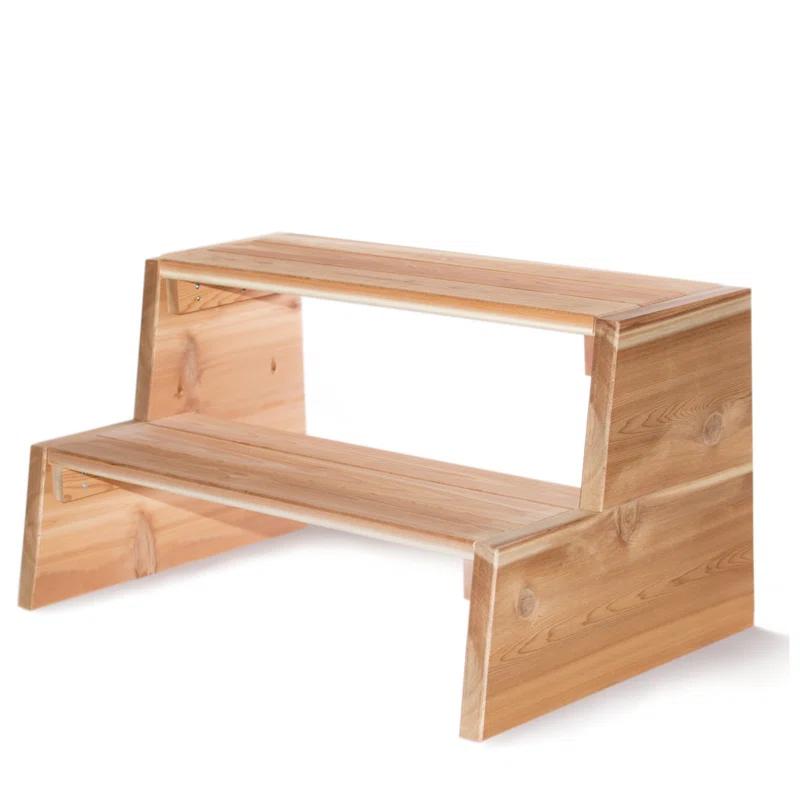 All Things Cedar All Things Cedar 21'' D , Antimicrobial Hot Tub Step in Natural Cedar