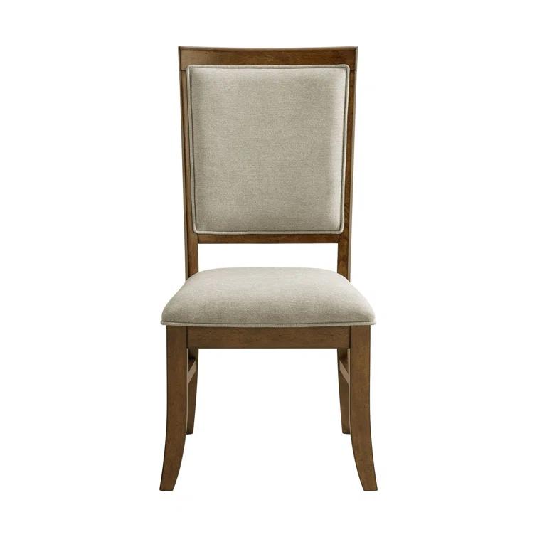 Picket House Furnishings Stark Dining Side Chair with Grey Fabric in Cherry (2 Per Carton) (Set of 2)