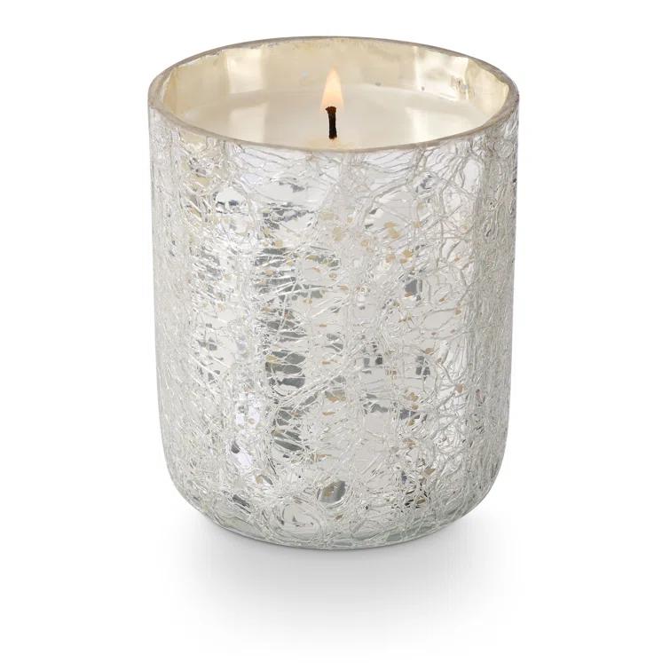 ILLUME Noble Holiday Balsam & Cedar Large Crackle Glass Candle