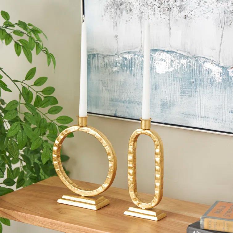 CosmoLiving by Cosmopolitan 2-Piece Black Metal Planter 24", 20"H