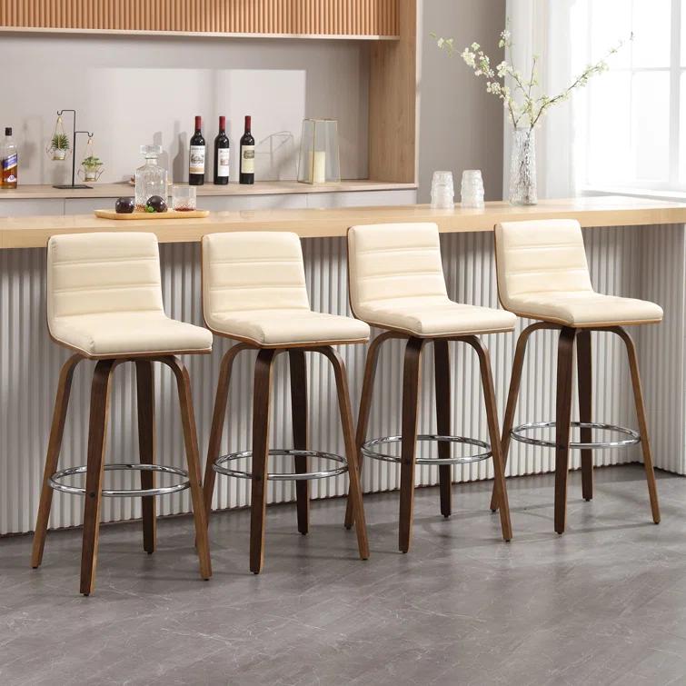 Corrigan Studio® Upholstered Swivel Stool (Set of 2)