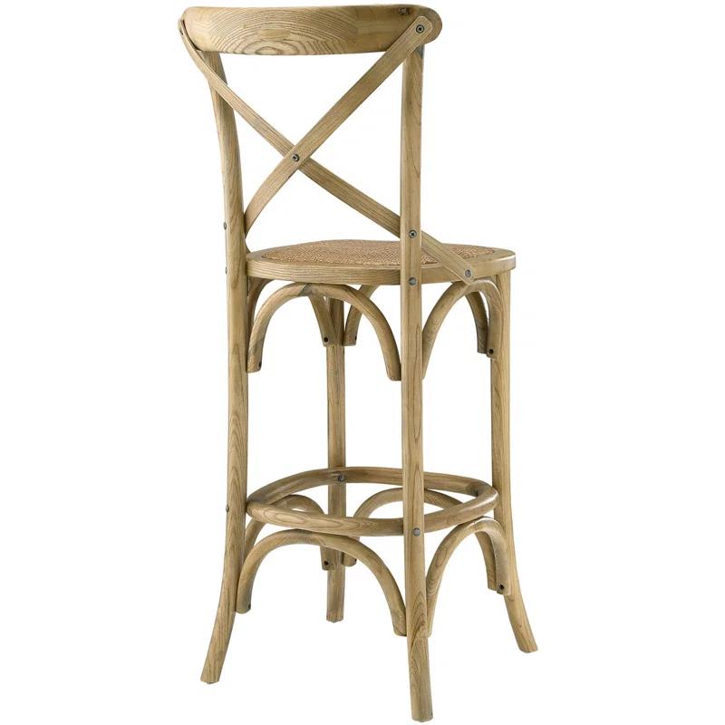 Modway Modway The Gray Barn Hidden Hill Elm Wood Barstool