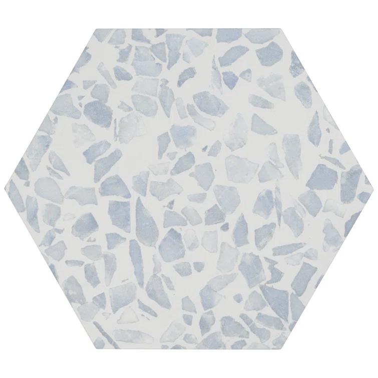 Jurassic Hex 9" Terrazzo Look Porcelain Floor & Wall Tile (8.07 Sq. Ft. / Case)