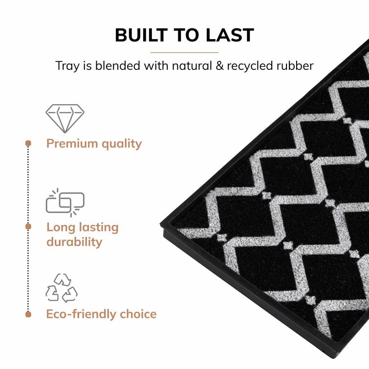 Anji Mountain Eco-Friendly Rubber Boot Tray for Muddy Shoes, Garden Tools, and Pet Supplies (Available in Multiple Sizes)