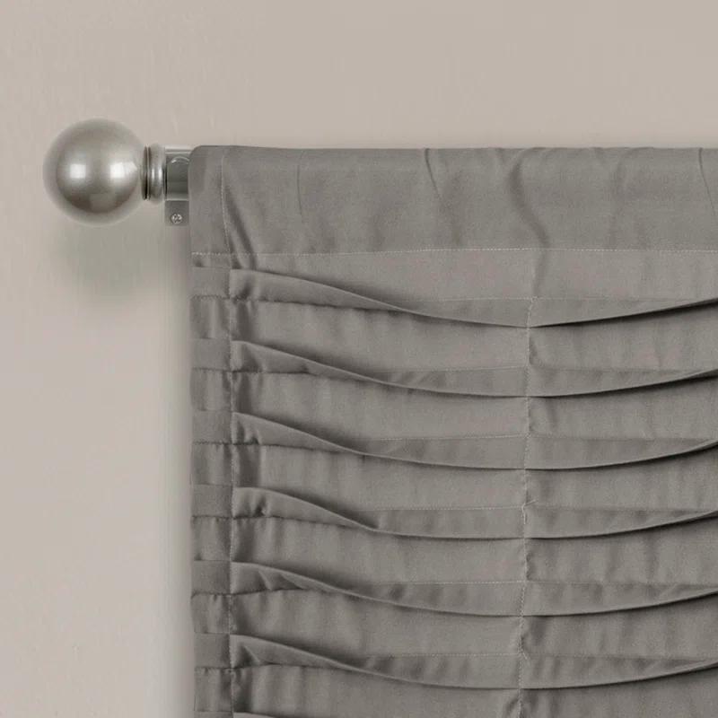 Lush Decor Tailored 52'' W Window Valance Blue,Cream,Dark Gray,Light Gray,White