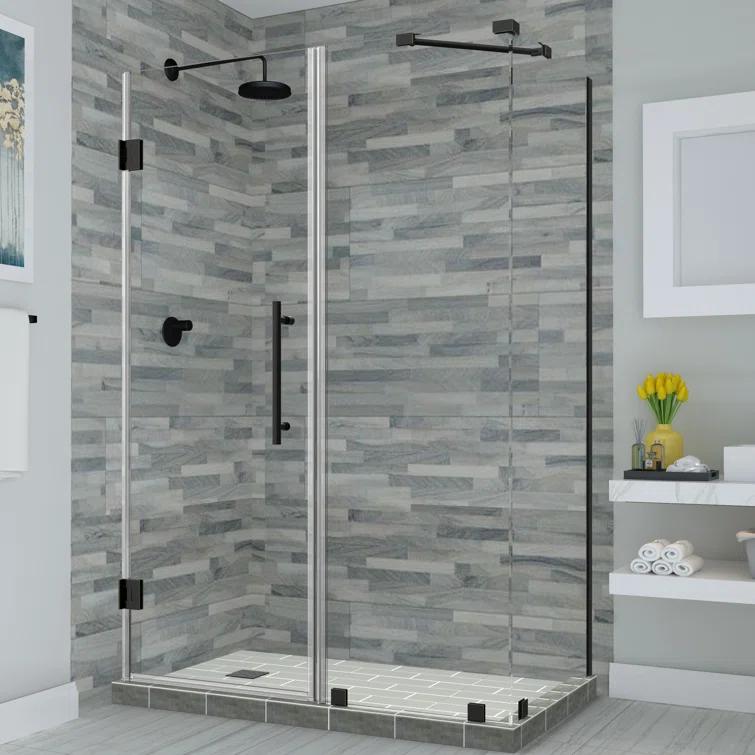 Aston Bromley 32" x 72" Rectangle Hinged Shower Enclosure SEN967EZ-MB-443032-10