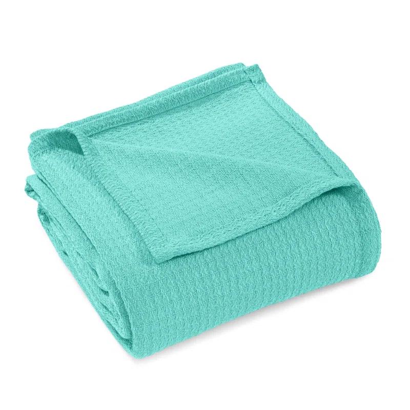 Superior Waffle Weave Honeycomb Knit Soft Textured All-Season Cotton Blanket