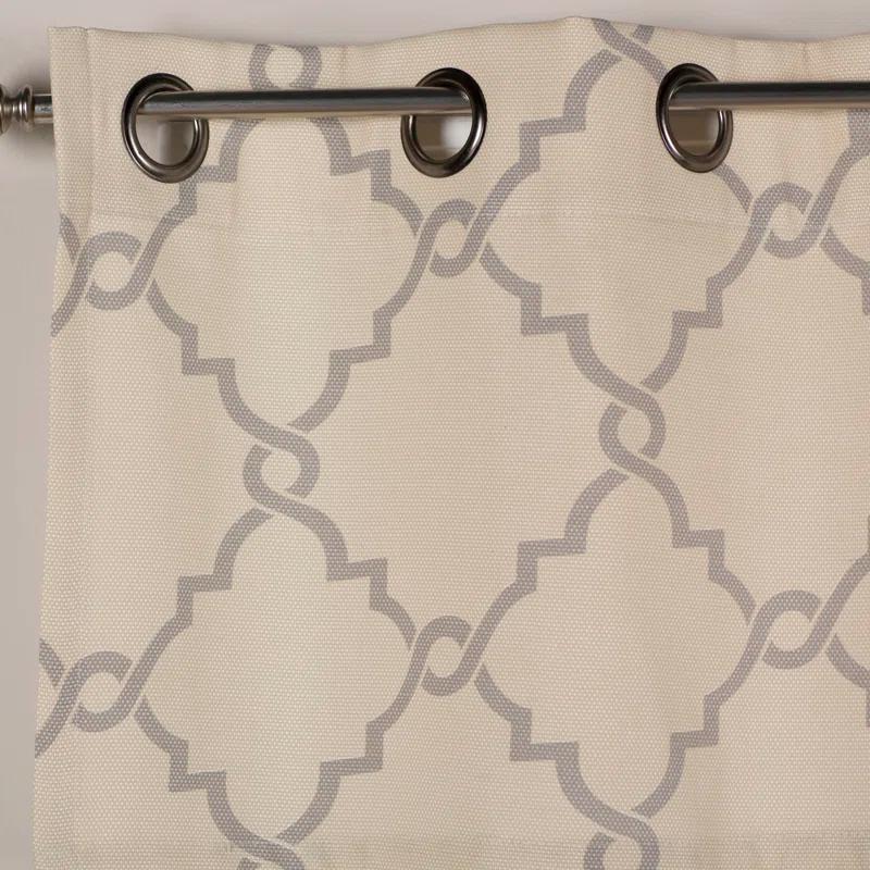 Madison Park Saratoga Fretwork Print Grommet Top Single Window Valance