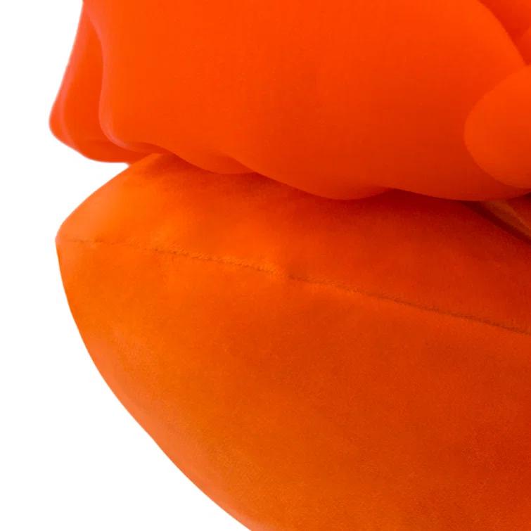 JWH Simulation Rose Flower Throw Pillow Decorative Round Floral Accent Pillow Cover & Insert