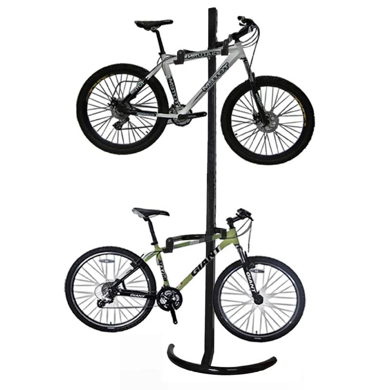 Arlmont & Co. 56E4D064C2A046809C83FB969CFA2B99 Subeetha Gravity Bike Stand Bicycle Rack For Storage or Display - Holds Two Bicycles But Takes Up Half The Space by RAD Cycle