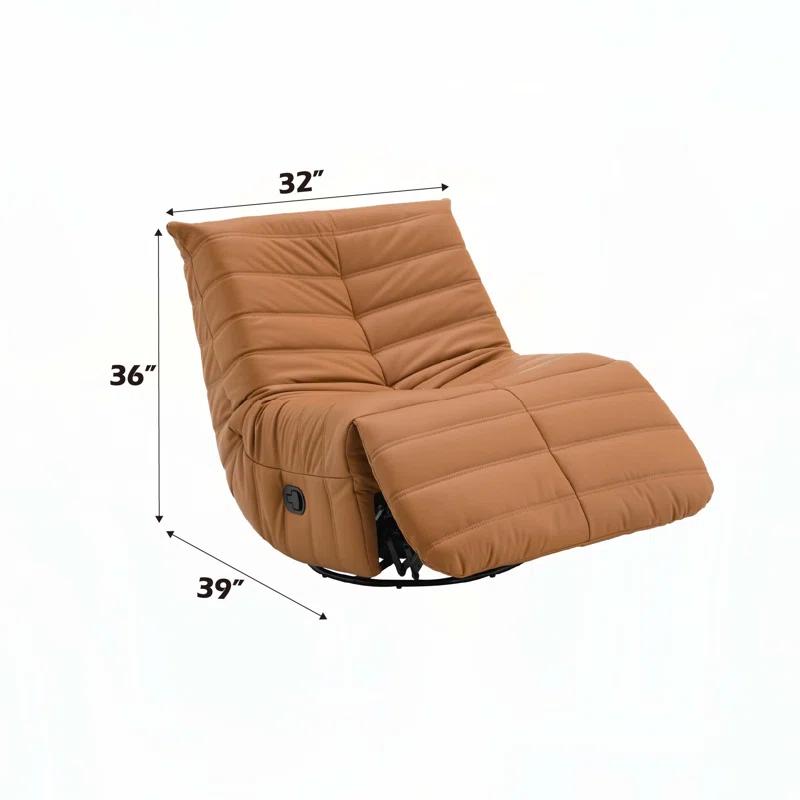 Hokku Designs Chenille Glider Recliner with Swivel